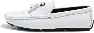 Men's Loafers Shoes Square Toe Brogue Embossed Wingtips with Tassel Driving Loafers Flexible Anti-Slip Flat Heel Party Slip-on
