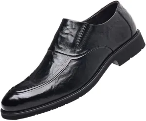 Men's PU Leather Fashion Dress Shoes Sneakers Business Casual Derby Shoe Breathable Comfortable Business Lace Up Oxford Shoes