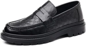 Men's Slip-Ons Loafers Fashion Classic Business Oxfords Shoes Breathable Leather Wingtip Brogue Shoes for Men