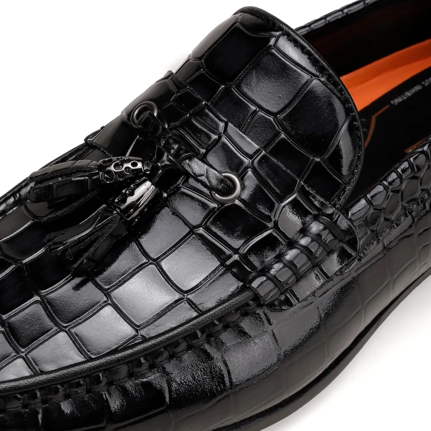 Men's Tassel Loafer, Smooth Leather Penny Loafer Classic Slip-On Tassel Dress Shoes for Mens Wedding Party Casual Shoes