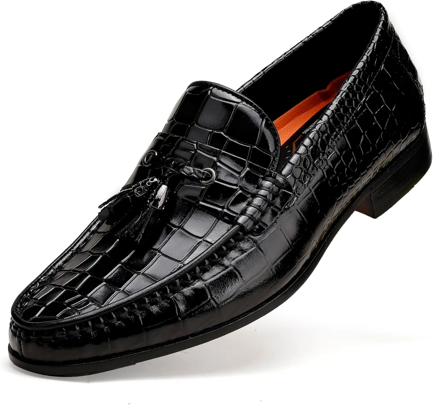 Men's Tassel Loafer, Smooth Leather Penny Loafer Classic Slip-On Tassel Dress Shoes for Mens Wedding Party Casual Shoes