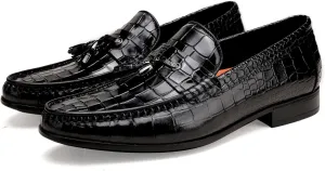 Men's Tassel Loafer, Smooth Leather Penny Loafer Classic Slip-On Tassel Dress Shoes for Mens Wedding Party Casual Shoes