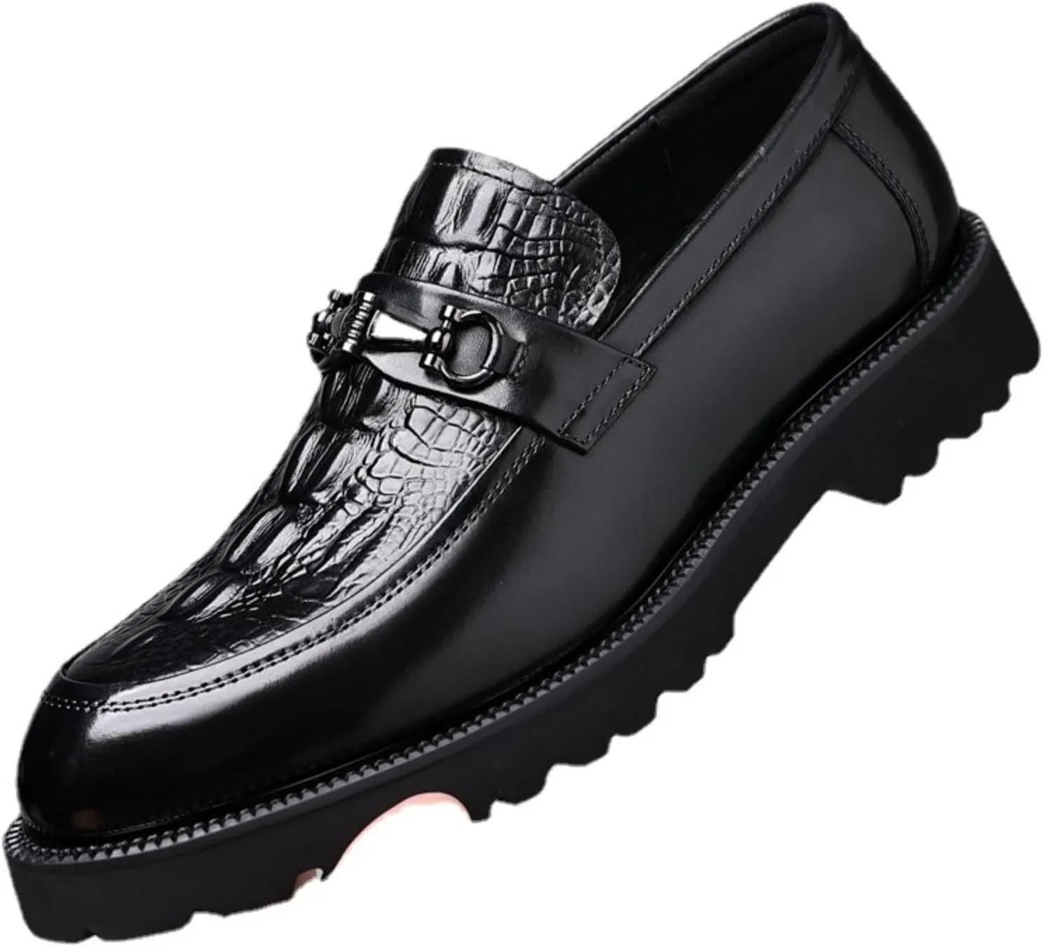 Men's Texture Business Oxfords Shoes, Emboss Tuxedo Shoes Wedding Party Prom Shoes