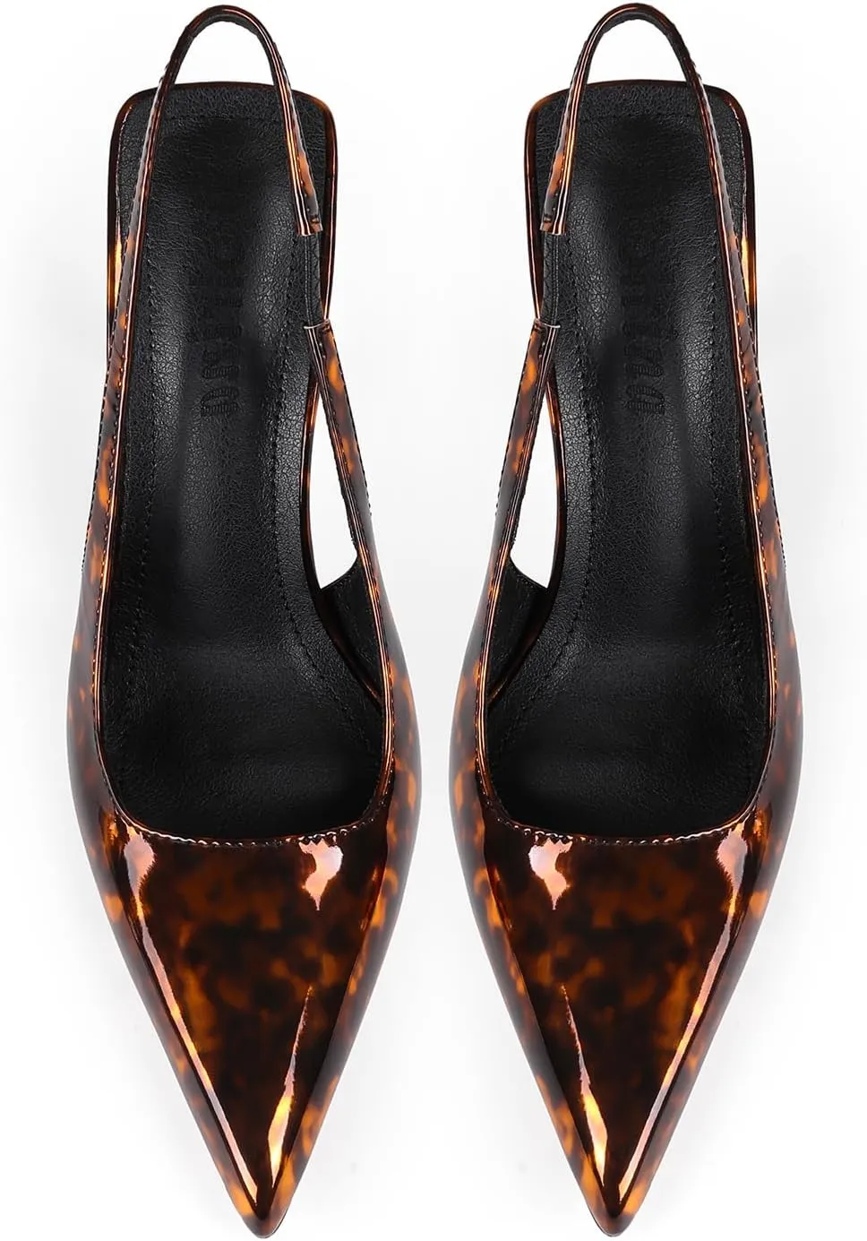 Pointed Toe Slingback Heels for Women High Stiletto Pumps Comfortable Closed Toe Backless Dress Shoes