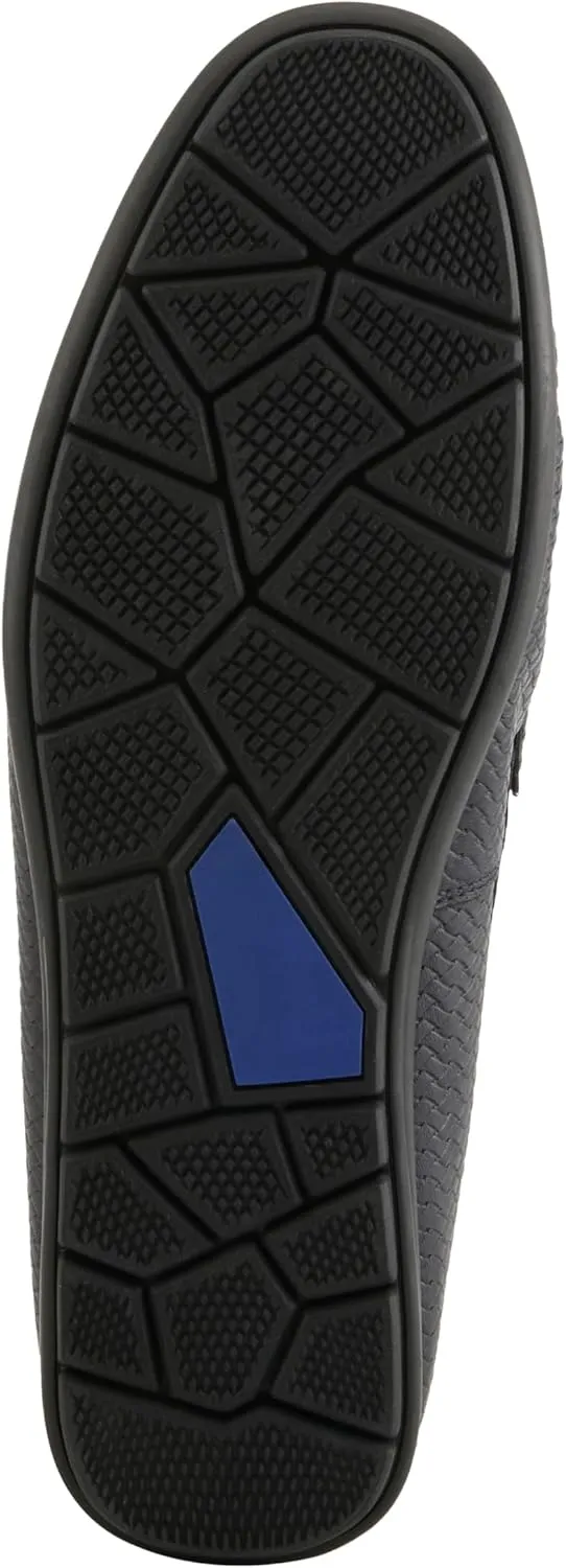 Spring Step Men's Deckard Leather Loafers – Classic Woven Slip-On Dress Shoes with Decorative Bit and Removable Cushioned Insole