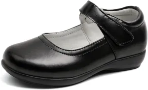 Toddler Girls Dress Little Girls Shoes School Mary Jane Flat Thick Non-Slip Sole Faux Leather Shoes Loafers for Girls