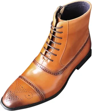 White Dress Shoes Men 12 Mens Shoes Classic Business Leather Shoes Fashion Casual High Top Lace Up Side Zipper Leather Shoes Business Shoes for Men Comfortable