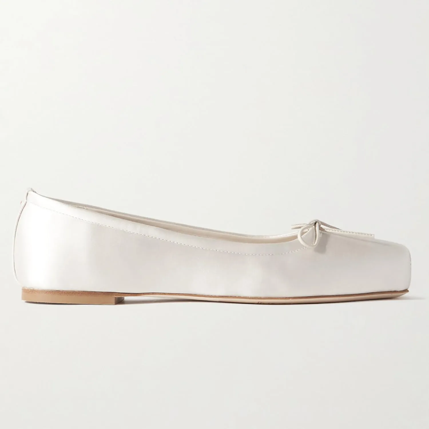Women Square Toe Ballet Flats Bow Slip On Ballet Dress Shoes Satin Comfy Closed Square Toe Flat Shoes Wedding Bridal Walking Office Ladies Flats Drive Casual Ballet Shoes 4-11 M US