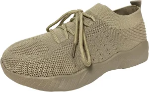 Women Walking Shoes Sock Sneakers Slip-On Breath Mens Tennis Shoes Comfort Shoes Dressy Casual Slip On Sneakers Brown Tennis Shoe White Loafers