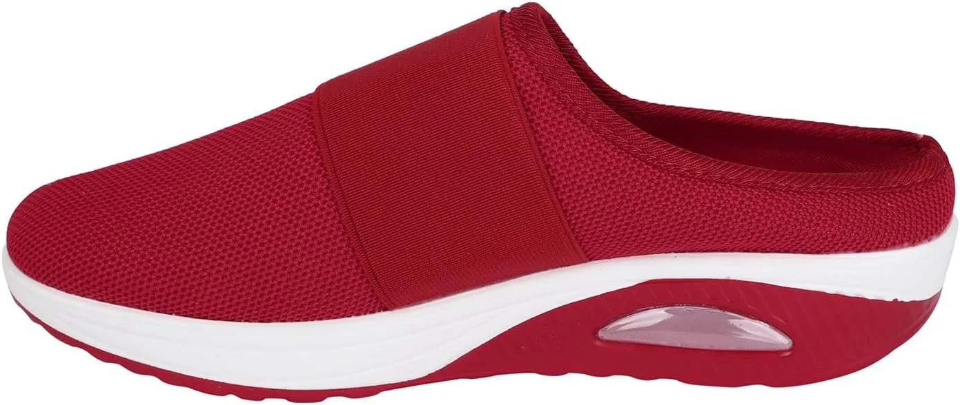 Womens Backless Sneakers Mesh Slip-on Mule Shoes Womens Running Shoes High Top Black Casual Shoes Black Sneakers Platform Tennis Shoe Loafers Casual Slip On
