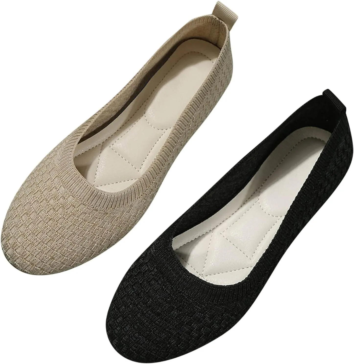 Women's Ballet Flat Comfortable Slip-On Comfortable Dressy Shoes Slip on Girls Dress Black Ballet Flats