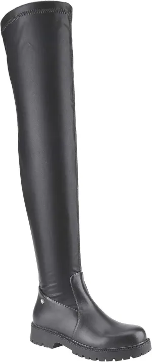 Women's Over The Knee Thigh High Chunky Low Heel Boots Long Stretch Fall Boots