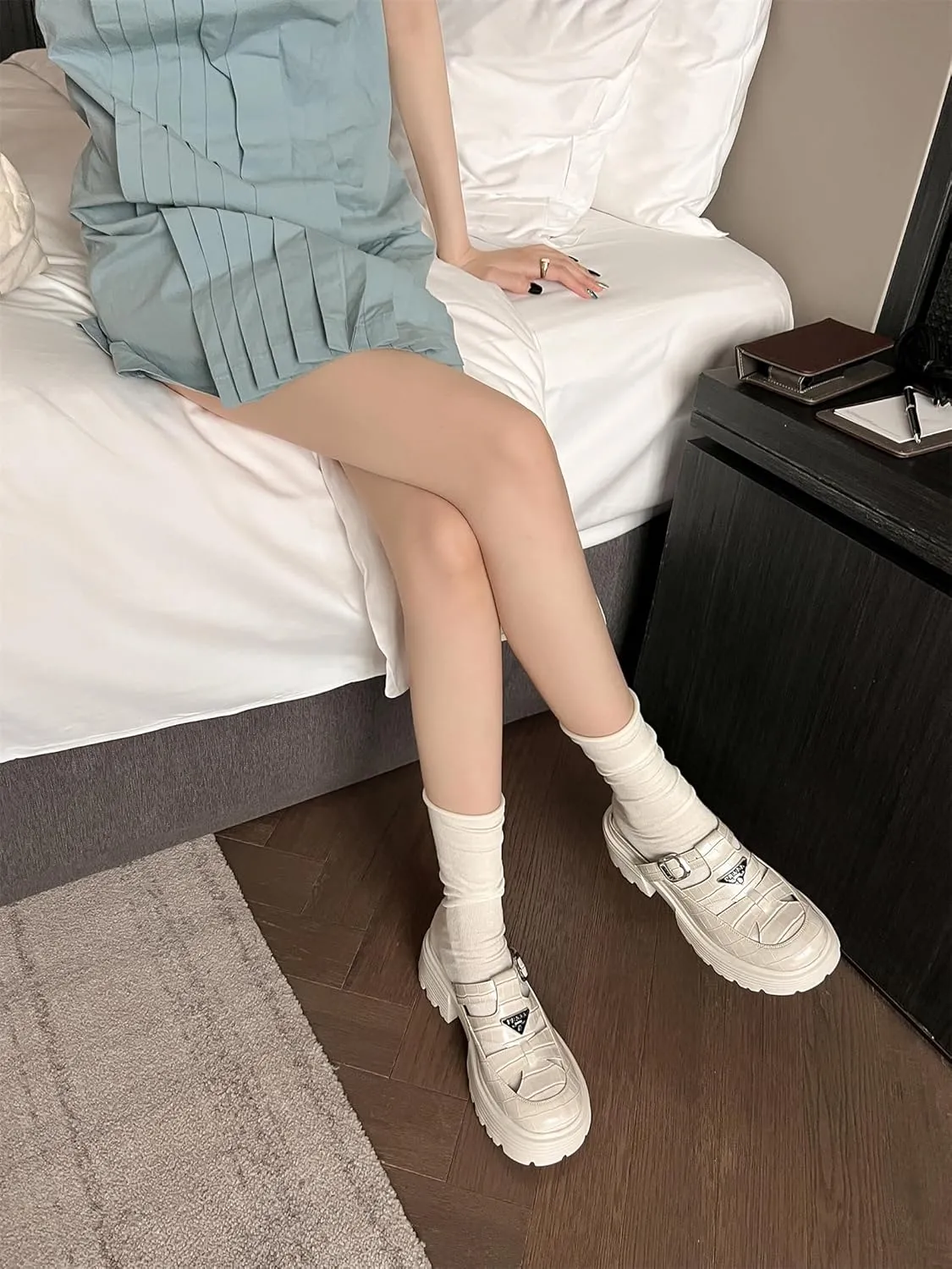 Women's Platform Hollow Woven Fisherman Mules Slip-On Summer Fashion Adjustable Buckle Strappy Rome Sandals Comfortable High Chunky Heeled Casual Dress Shoes Shopping Daily Wear Pumps