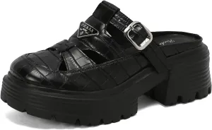 Women's Platform Hollow Woven Fisherman Mules Slip-On Summer Fashion Adjustable Buckle Strappy Rome Sandals Comfortable High Chunky Heeled Casual Dress Shoes Shopping Daily Wear Pumps