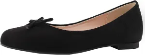 Women's Round Toe Flat Heel Loafers Slip-on Dress Shoes with Bows