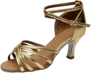 Womens Sandals Open Toe Buckle Mid Heels Latin Dance Shoes Ballroom Sandals Performance Practice Dancing Shoes
