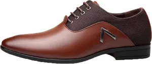 Yiozoi Men's Business Formal Shoes Light Lace up Oxford Business Office Pointed Dress Leather Shoes